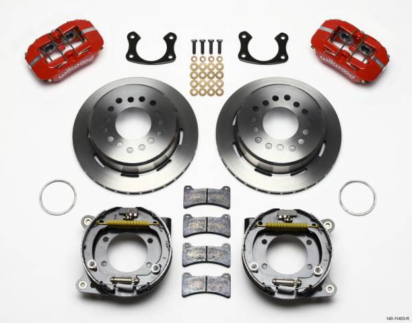 Wilwood - Wilwood 140-11403-R Wilwood Dynapro Low-Profile 11.00in P-Brake Kit - Red Small Ford 2.50in Offset