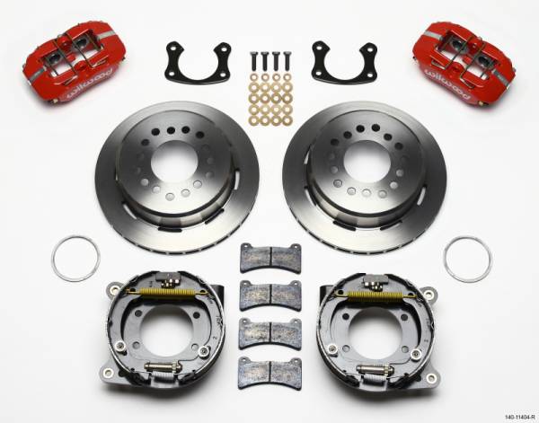 Wilwood - Wilwood 140-11404-R Wilwood Dynapro Low-Profile 11.00in P-Brake Kit - Red New Big Ford 2.50in Off Front Mount