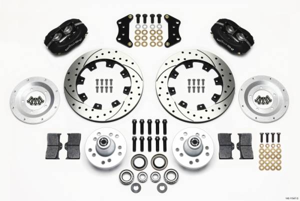 Wilwood - Wilwood 140-11547-D Wilwood Forged Dynalite Front Kit 12.19in Drilled Magnum Force Drop Spindle