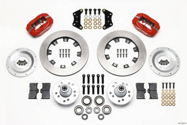 Wilwood - Wilwood 140-11547-R Wilwood Forged Dynalite Front Kit 12.19in Red Magnum Force Drop Spindle
