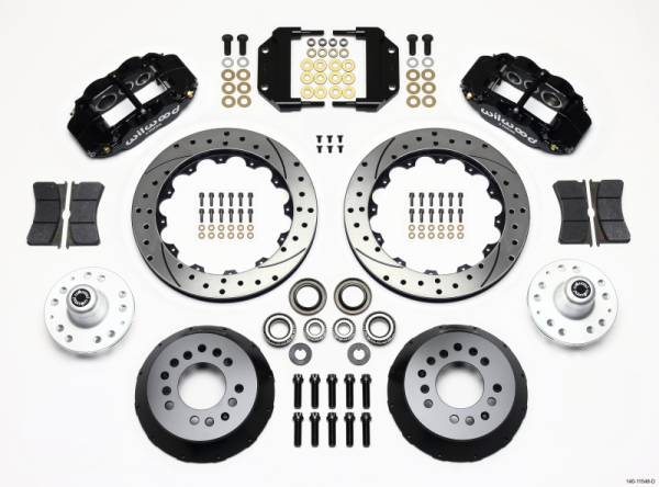 Wilwood - Wilwood 140-11548-D Wilwood Narrow Superlite 6R Front Hub Kit 12.88in Drilled Magnum Force Drop Spindle