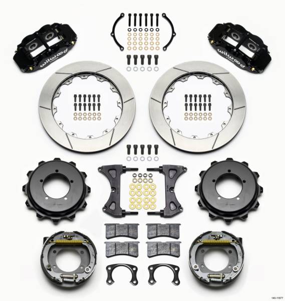 Wilwood - Wilwood 140-11877 Wilwood Narrow Superlite 4R Rear Kit 12.88in Speedway Eng Floater w/ New Style End