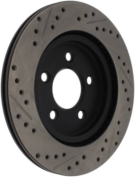 Stoptech - Stoptech 127.61087L StopTech 05-10 Ford Mustang Slotted & Drilled Left Rear Rotor