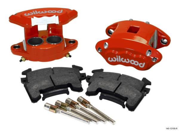 Wilwood - Wilwood 140-12100-R Wilwood D154 Front Caliper Kit - Red 1.62 / 1.62in Piston 0.81in Rotor