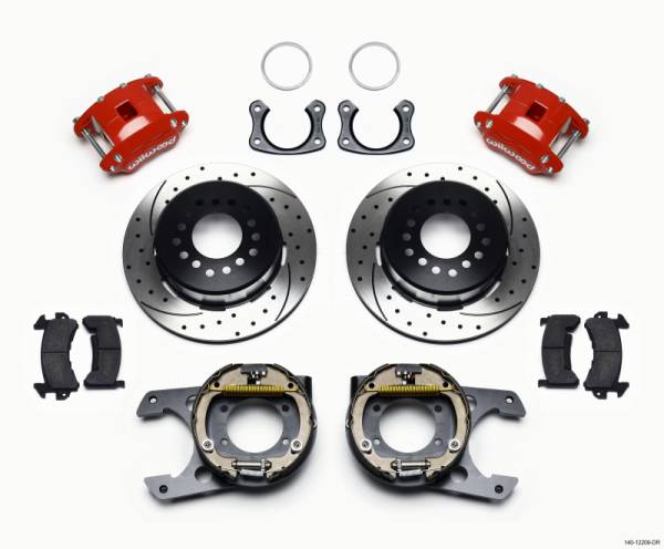 Wilwood - Wilwood 140-12209-DR Wilwood D154 P/S P-B Kit Drilled-Red New Big Ford 2.50in Offset