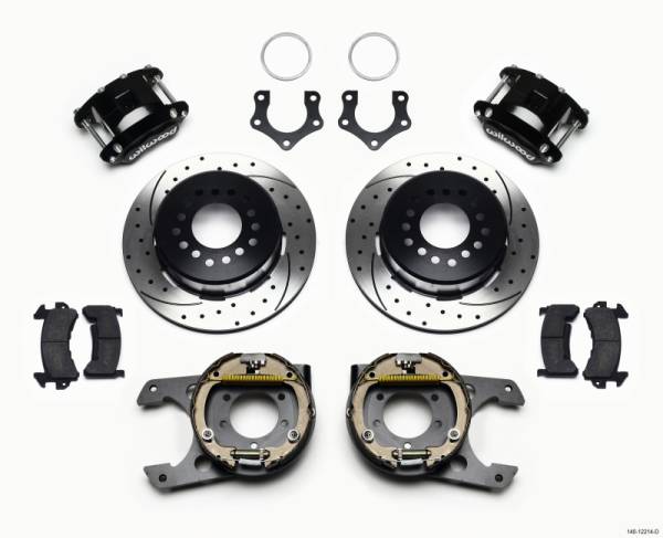 Wilwood - Wilwood 140-12214-D Wilwood D154 P/S Park Brake Kit Drilled Mopar/Dana 2.36in Off w/Snap Ring Bearing