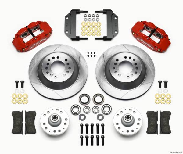 Wilwood - Wilwood 140-12272-R Wilwood Narrow Superlite 6R Front Hub & 1PC Rtr Kit 12.88in-Red Magnum Force Drop Spindle
