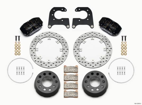 Wilwood - Wilwood 140-12550-D Wilwood Dynapro Lug Mount Single Rear Dynamic Kit SA Drilled 58-64 Olds/Pont .690in Studs