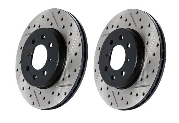 Stoptech - Stoptech 127.66065R StopTech 05-10 GMC Sierra (w/ Rear Drum) / 07-09 GMC Yukon Rear Right Slotted & Drilled Rotor