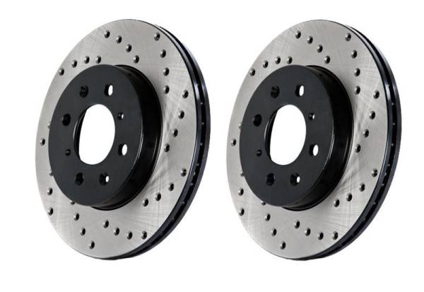 Stoptech - Stoptech 128.33069R StopTech 03-05 VW Golf GTi (vented rear discs) Drilled Right Rear Rotor