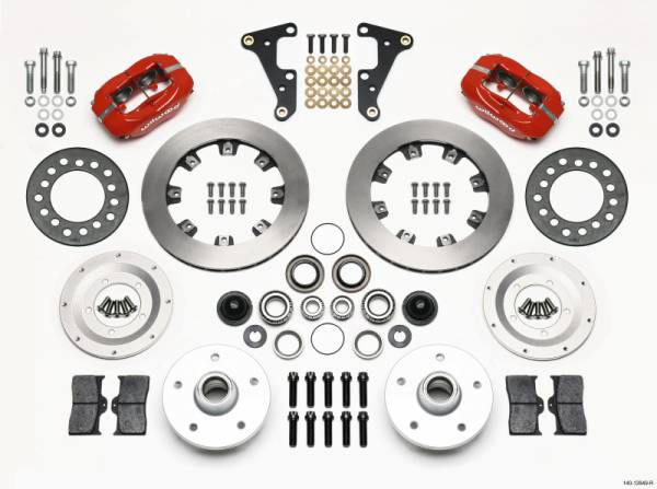 Wilwood - Wilwood 140-12649-R Wilwood Forged Dynalite Front Kit 11.75in Red 41-55 Cadillac