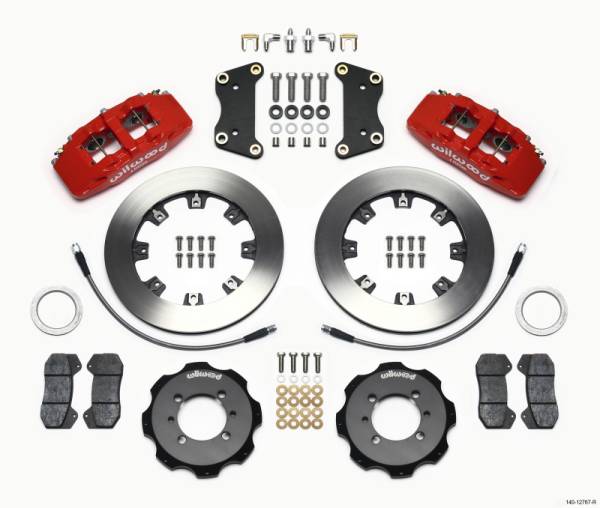 Wilwood - Wilwood 140-12767-R Wilwood Dynapro 6 Front Hat Kit 12.19in Red 2012 Fiat 500 w/ Lines