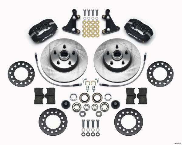 Wilwood - Wilwood 140-12913 Wilwood Forged Dynalite Front Kit 11.28in 1 PC Rotor&Hub Ford 1949-1953