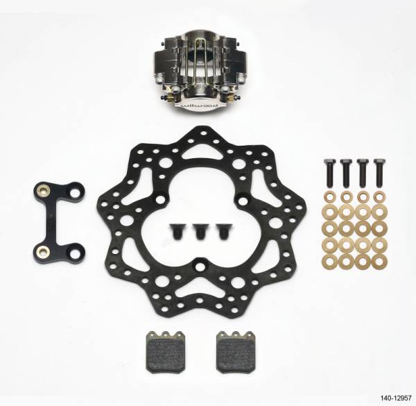 Wilwood - Wilwood 140-12957 Wilwood Dynapro Single LW Left Front Kit - Sprint 11.00in Scalloped Steel Rotor
