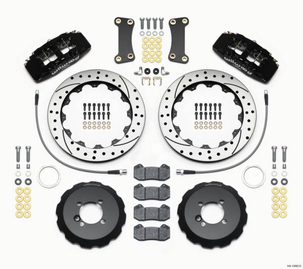 Wilwood - Wilwood 140-13062-D Wilwood Dynapro 6 Front Hat Kit 12.88in Drilled 2002-Up Mini Cooper w/ Lines
