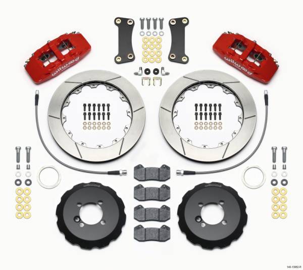 Wilwood - Wilwood 140-13062-R Wilwood Dynapro 6 Front Hat Kit 12.88in Red 2002-Up Mini Cooper w/ Lines
