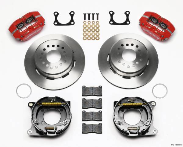 Wilwood - Wilwood 140-13204-R Wilwood Dynapro Dust-Boot P/S Park Brake Kit Red Big Ford 2.36in Offset