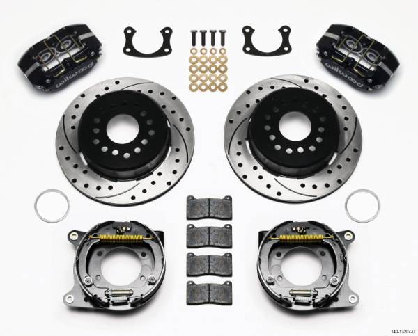 Wilwood - Wilwood 140-13207-D Wilwood Dynapro Dust-Boot P/S Park Brake Kit Drilled New Big Ford 2.50in Offset