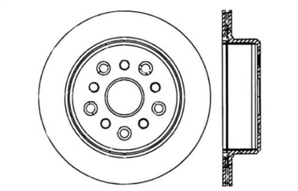 Stoptech - Stoptech 128.44105L StopTech 93-98 Toyota Supra Turbo Drilled Left Rear Rotor