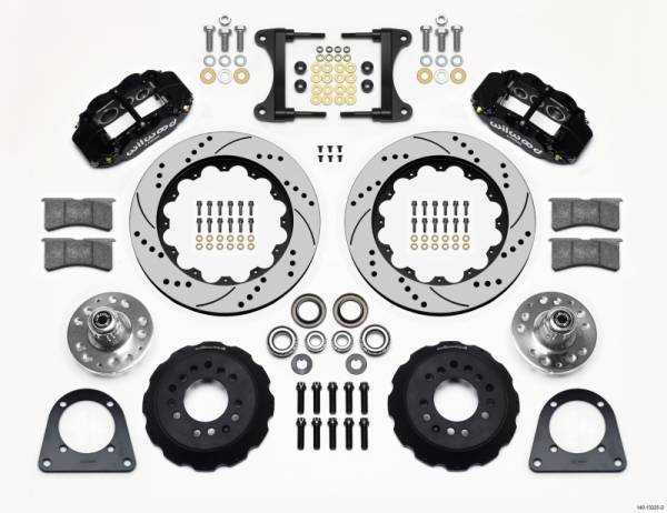 Wilwood - Wilwood 140-13225-D Wilwood Narrow Superlite 6R Front Hub Kit 14.00in Drilled TCI-IFS 71-78 (Pinto Based)