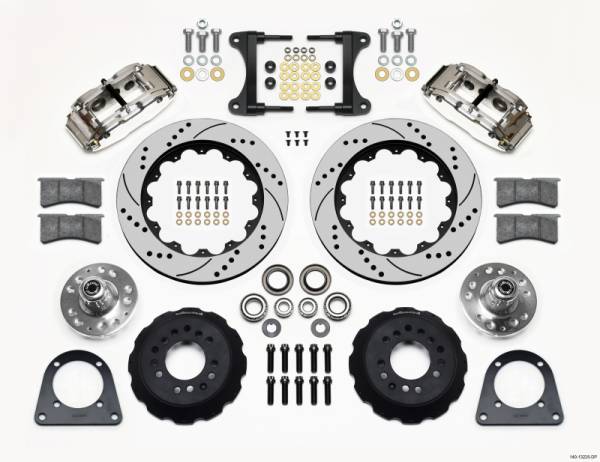 Wilwood - Wilwood 140-13225-DP Wilwood Narrow Superlite 6R Front Hub Kit 14.00in Drill Pol TCI-IFS 71-78 (Pinto Based)