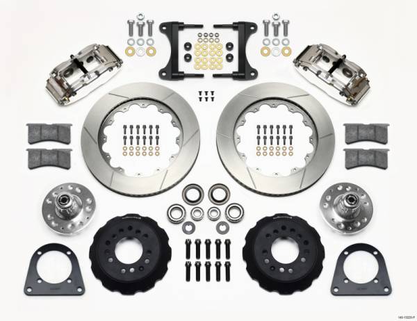 Wilwood - Wilwood 140-13225-P Wilwood Narrow Superlite 6R Front Hub Kit 14.00in Polished TCI-IFS 71-78 (Pinto Based)
