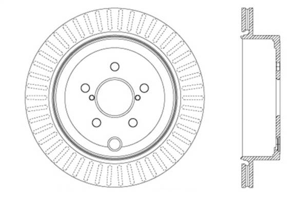Stoptech - Stoptech 128.47031R StopTech Drilled Sport Brake Rotor