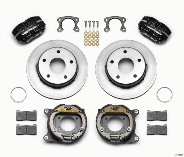 Wilwood - Wilwood 140-13320 Wilwood Dynapro Lug Mount P/S Park Brake Kit Small Ford 2.36in Off Bronco 5 x 5.50