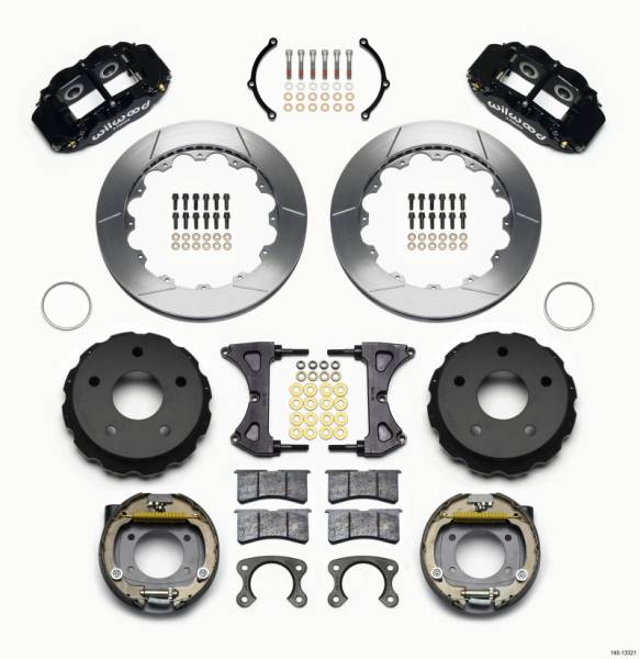 Wilwood - Wilwood 140-13321 Wilwood Narrow Superlite 4R Rear P-Brk Kit 12.88in Small Ford 2.36in Off Bronco 5 x 5.50