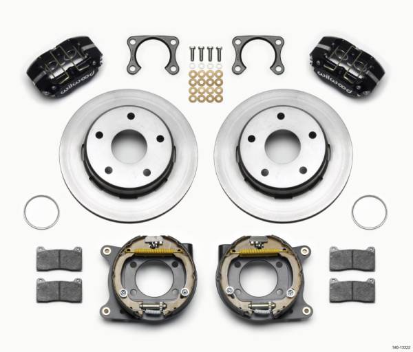 Wilwood - Wilwood 140-13322 Wilwood Dynapro Lug Mount P/S Park Brake Kit Big Ford 2.36in Off Bronco 5 x 5.50