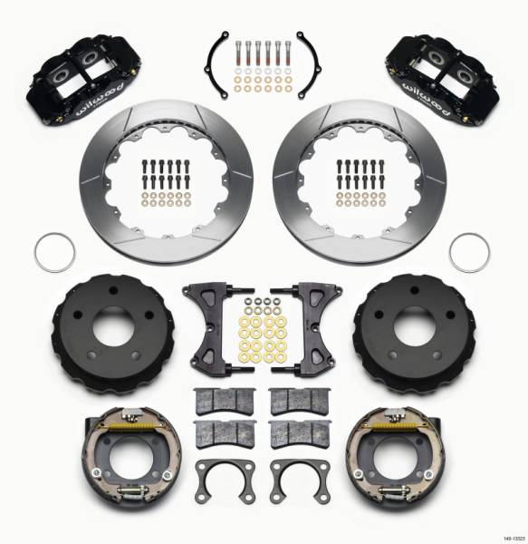 Wilwood - Wilwood 140-13323 Wilwood Narrow Superlite 4R Rear P-Brk Kit 12.88in Big Ford 2.36in Off Bronco 5 x 5.50