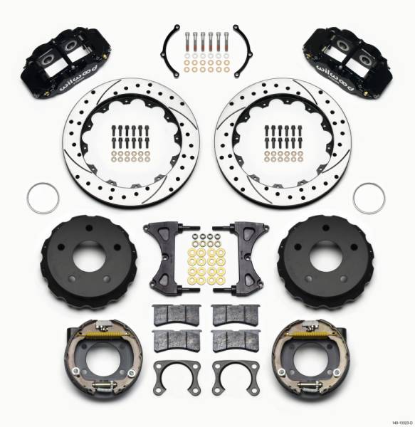 Wilwood - Wilwood 140-13323-D Wilwood Narrow Superlite 4R Rear P-Brk Kit 12.88in Drilled Big Ford 2.36in Off Bronco 5 x 5.50