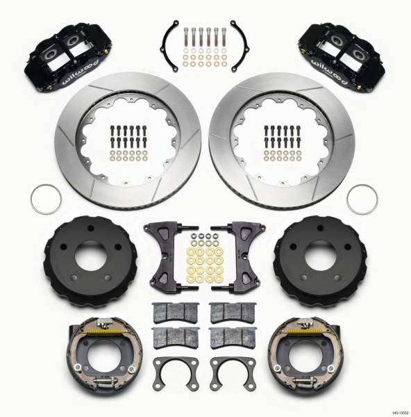 Wilwood - Wilwood 140-13332 Wilwood Narrow Superlite 4R Rear P-Brk Kit 14.00in Small Ford 2.36in Off Bronco 5 x 5.50