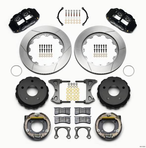 Wilwood - Wilwood 140-13333 Wilwood Narrow Superlite 4R Rear P-Brk Kit 14.00in Big Ford 2.36in Off Bronco 5 x 5.50