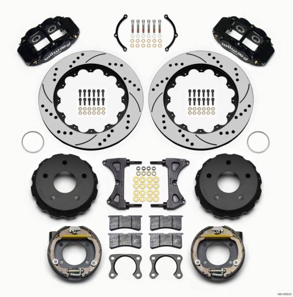 Wilwood - Wilwood 140-13333-D Wilwood Narrow Superlite 4R Rear P-Brk Kit 14.00in Drilled Big Ford 2.36in Off Bronco 5 x 5.50