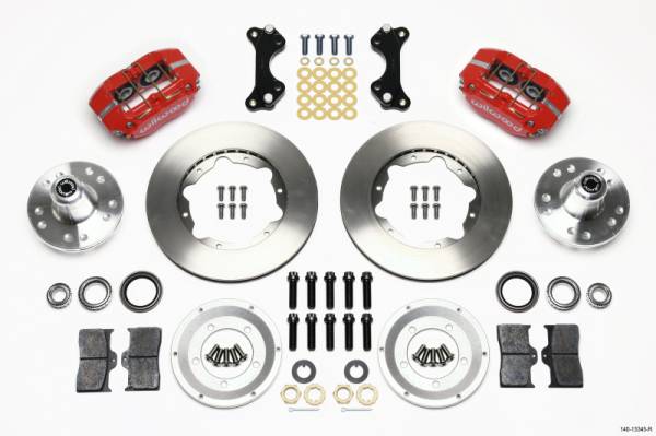 Wilwood - Wilwood 140-13345-R Wilwood Dynapro Dust-Boot Front Kit 11.00in Red WWE ProSpindle