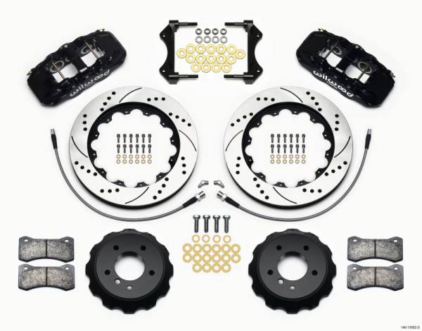 Wilwood - Wilwood 140-13582-D Wilwood AERO6 Front Hat Kit 14.00 Drilled 2007-2011 BMW E90 Series w/Lines