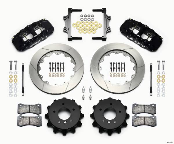 Wilwood - Wilwood 140-13583 Wilwood AERO4 Rear Kit 14.00 2007-2011 BMW E90 Series w/Lines