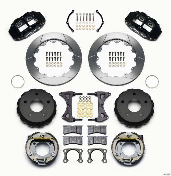 Wilwood - Wilwood 140-13665 Wilwood Narrow Superlite 4R Rear P-Brk Kit 12.88in Big Ford New 2.38in Off Bronco 5 x 5.50