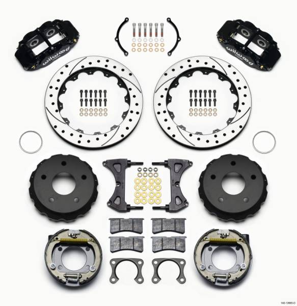 Wilwood - Wilwood 140-13665-D Wilwood Narrow Superlite 4R Rear P-Brk Kit 12.88in Drilled Big Ford New 2.38in Off Bronco 5 x 5.50