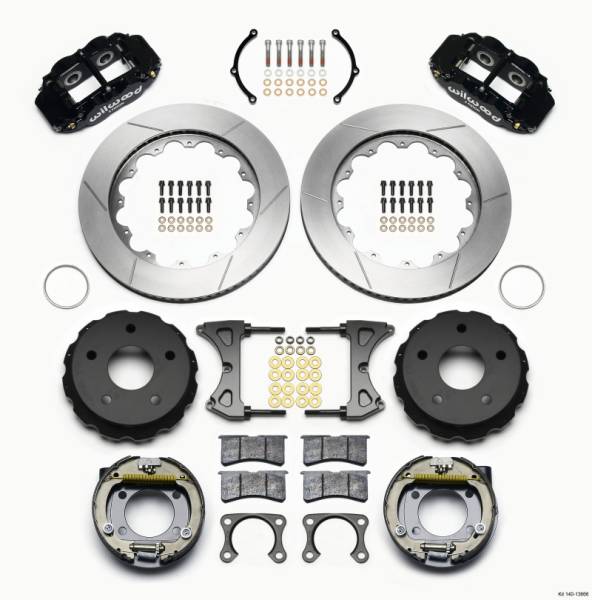 Wilwood - Wilwood 140-13666 Wilwood Narrow Superlite 4R Rear P-Brk Kit 14.00in Big Ford New 2.38in Off Bronco 5 x 5.50