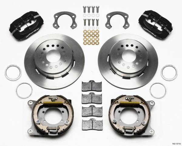 Wilwood - Wilwood 140-13719 Wilwood Forged Dynalite P/S Park Brake Kit Ford 8.8 Special w/2.50in Offset-5 Lug