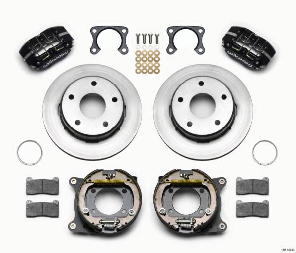 Wilwood - Wilwood 140-13733 Wilwood Dynapro Lug Mount P/S Park Brake Kit Big Ford 2.00in Off Bronco 5 x 5.50