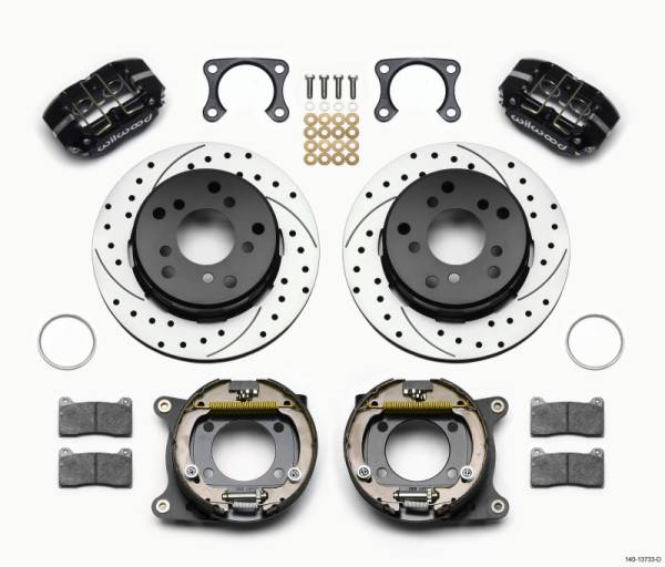 Wilwood - Wilwood 140-13733-D Wilwood Dynapro Lug Mount P/S Park Brake Kit Drilled Big Ford 2.00in Off Bronco 5 x 5.50