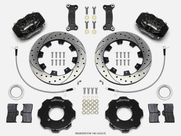 Wilwood - Wilwood 140-14233-D Wilwood Forged Dynalite Front Hat Kit 12.19in Drilled 2016-Up Mazda MX5 Miata w/ Lines