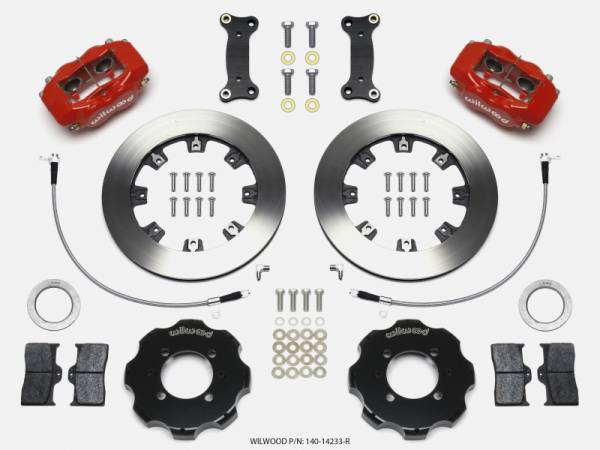 Wilwood - Wilwood 140-14233-R Wilwood Forged Dynalite Front Hat Kit 12.19in Red 2016-Up Mazda MX5 Miata w/ Lines