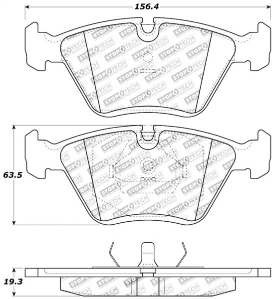Stoptech - Stoptech 309.03940 StopTech 95-99 BMW M3 / 01-07 M3 E46 / 89-93 M5 / 98-02 Z3 M series / 93-95 530 Front Brake Pads
