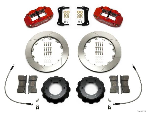 Wilwood - Wilwood 140-14577-R Wilwood Narrow Superlite Red 6R Front Kit 12.88in Slotted Rotor w/ Lines 05-15 Toyota Tacoma