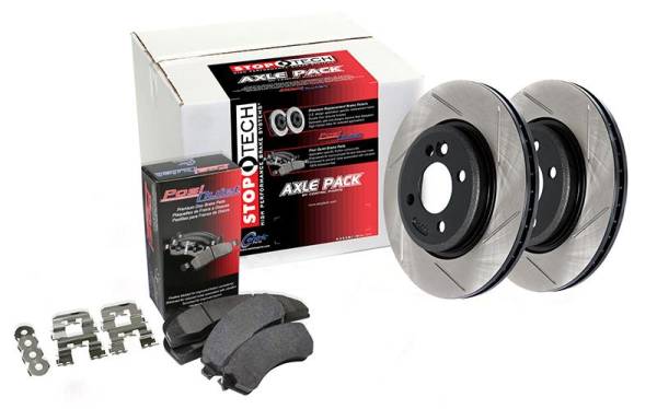 Stoptech - Stoptech 937.33526 Street Axle Pack, Slotted, Rear