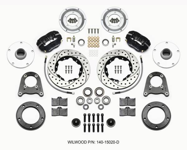 Wilwood - Wilwood 140-15020-D Wilwood Forged Dynalite-M Front Kit 10.75in Drilled 1950-1955 MG-TD/TF
